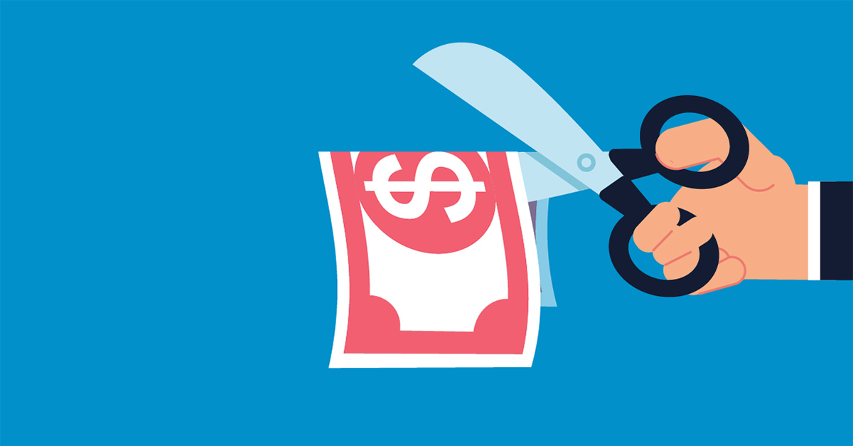 null graphic-of-scissors-cutting-money